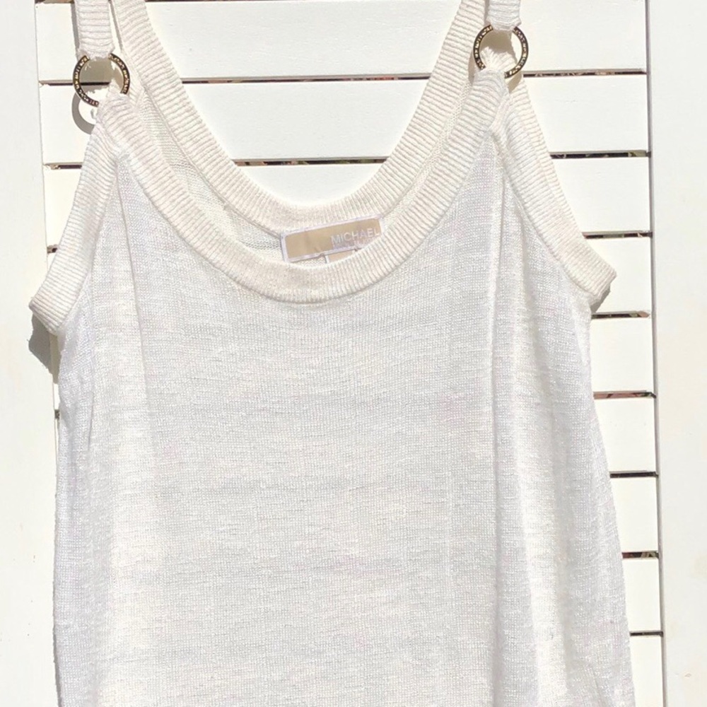 TOP TANK MICHAEL KORS SIZE XS OFF WHITE